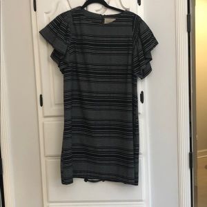 Anthropologie black and silver dress